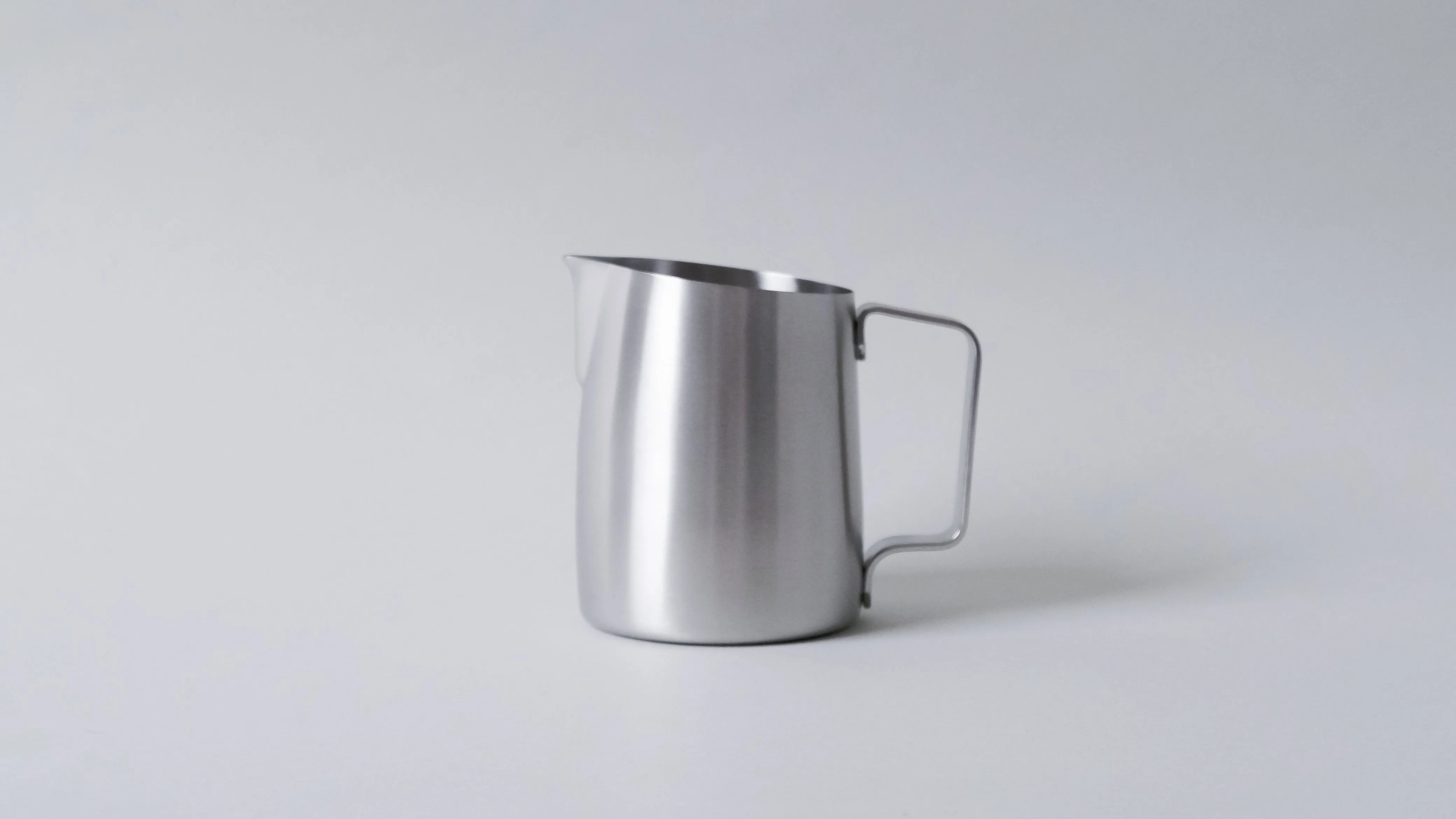 17oz IVY LKY x WPM Latte Art Pitcher with Tapered Sharp Spout in Brushed Silver