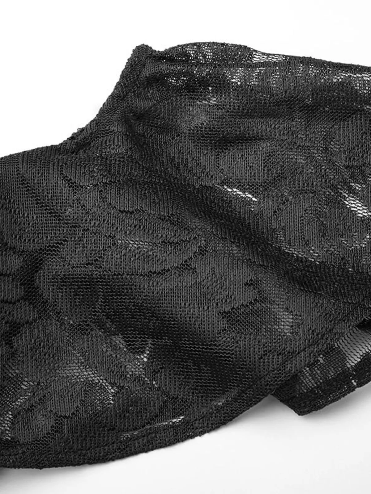 1950s Lace Off Shoulder Ruffle Dress