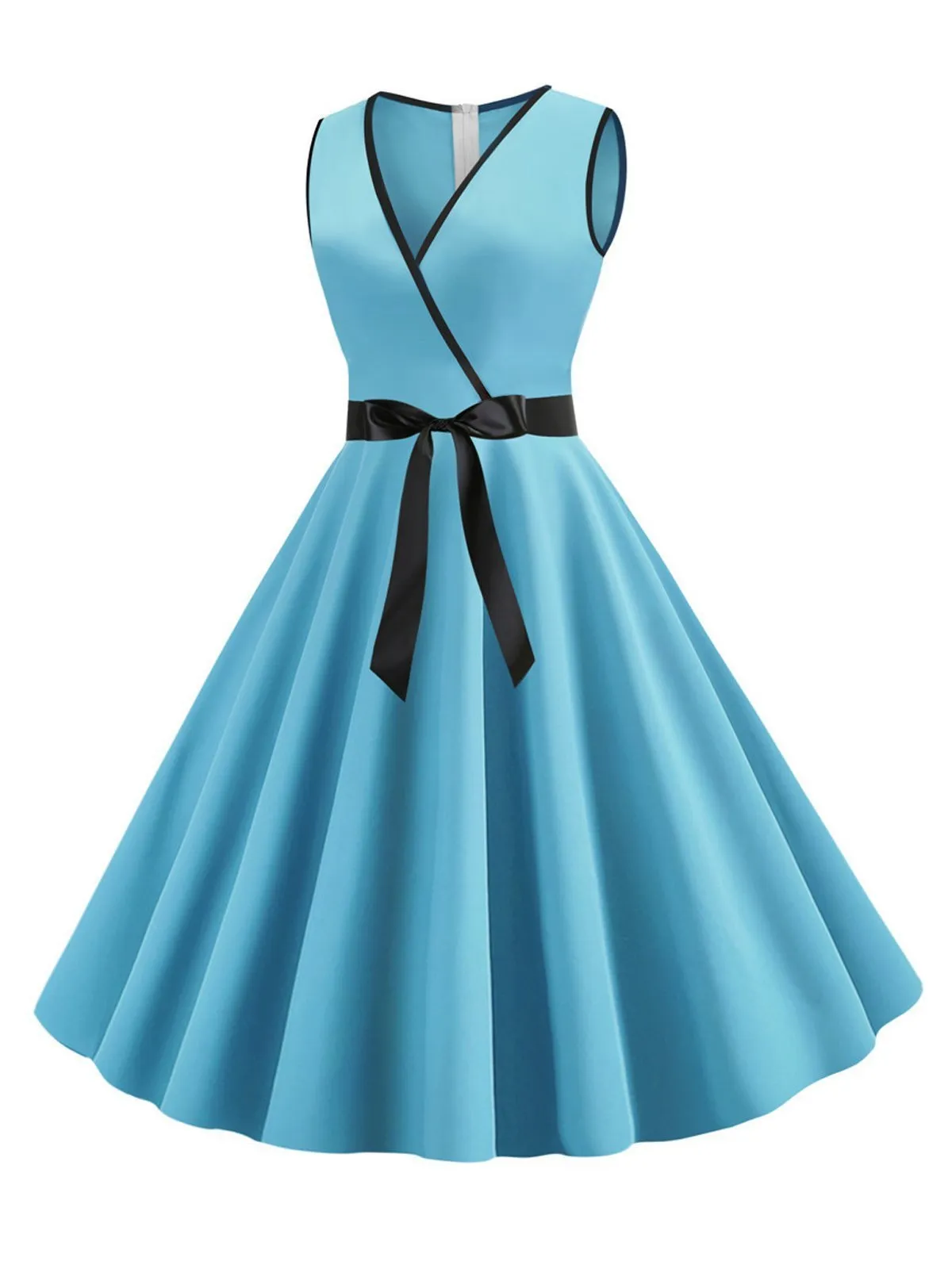 1950s Lace Up Swing Dress