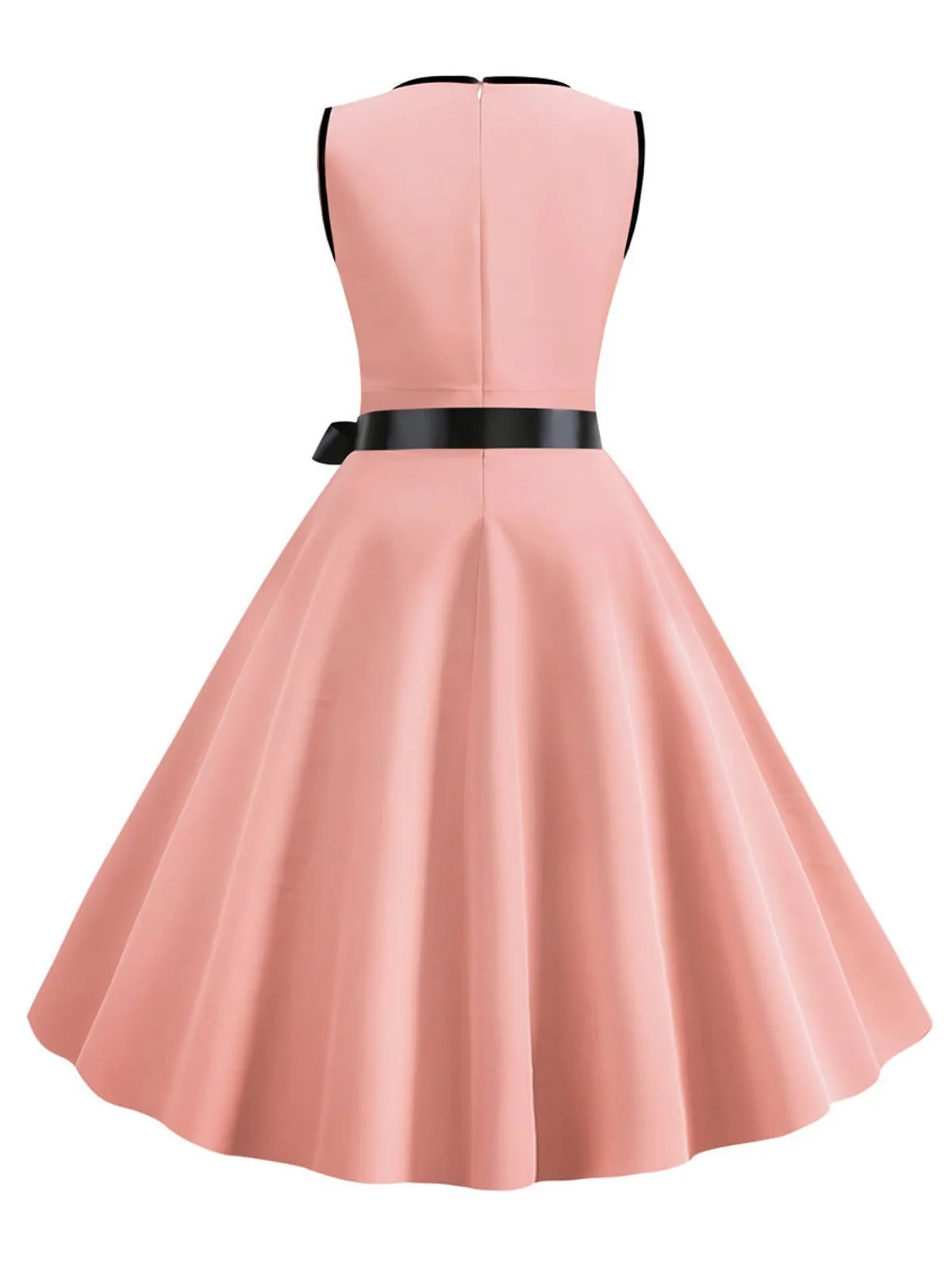 1950s Lace Up Swing Dress