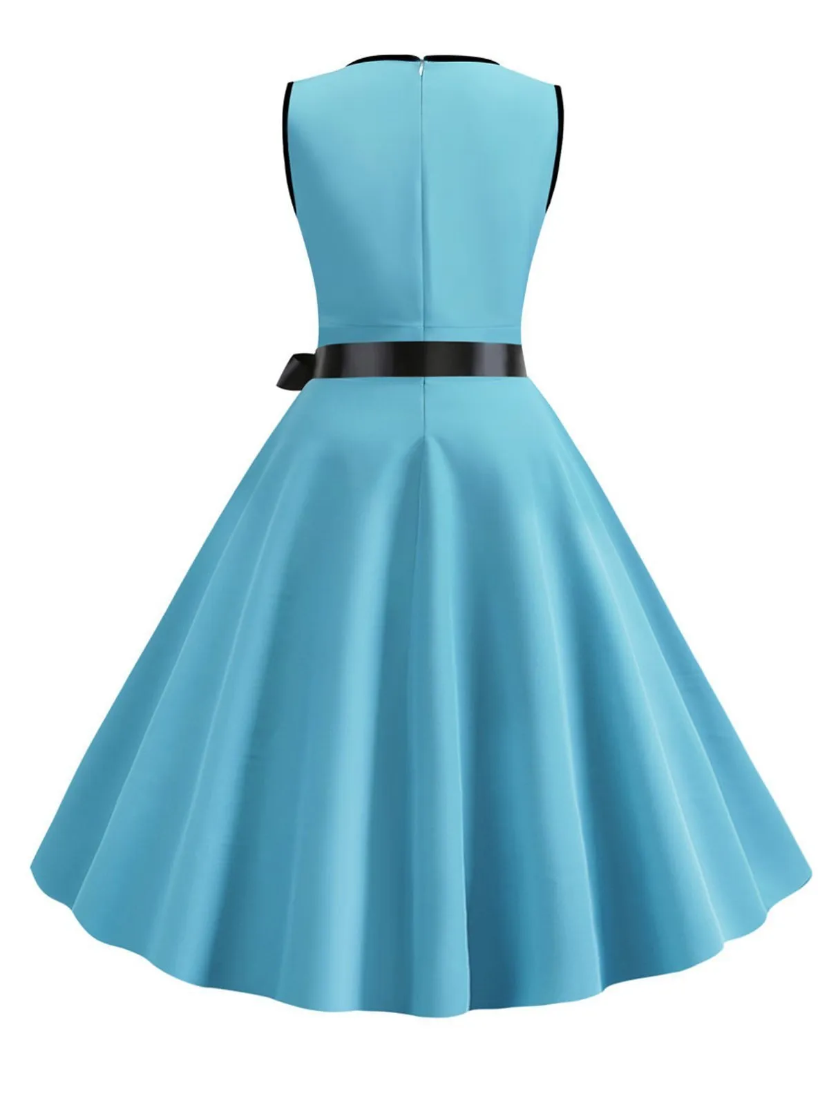 1950s Lace Up Swing Dress