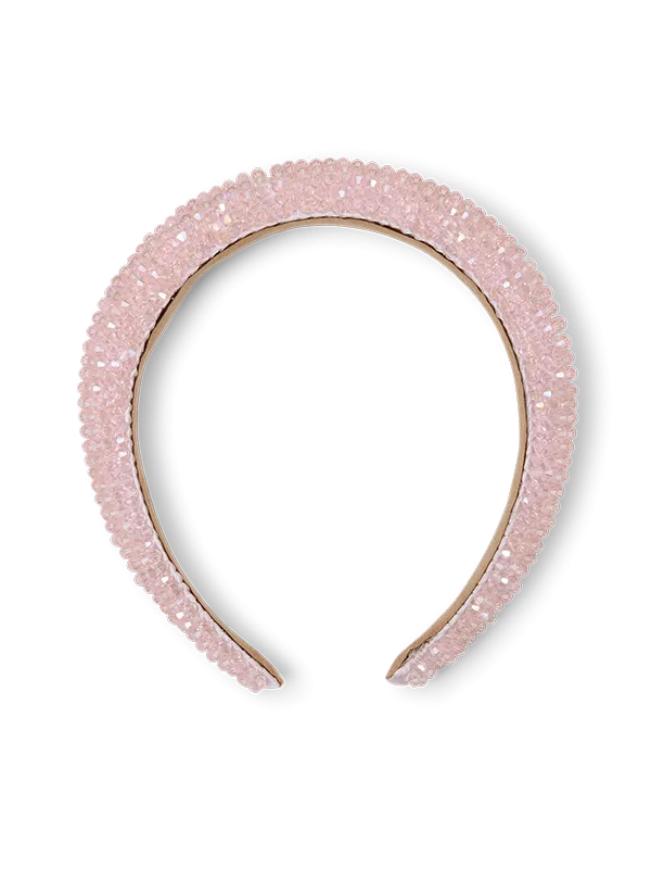 Ainsley Pink Beaded Headband