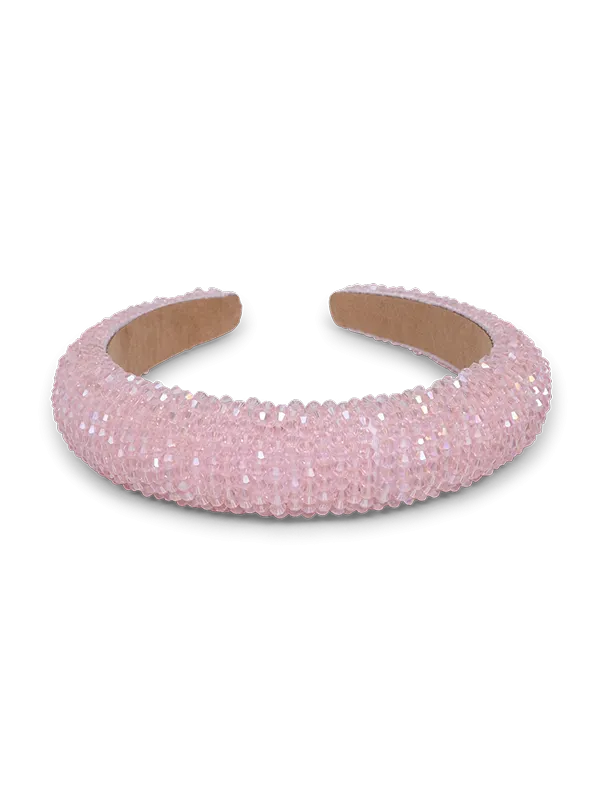 Ainsley Pink Beaded Headband