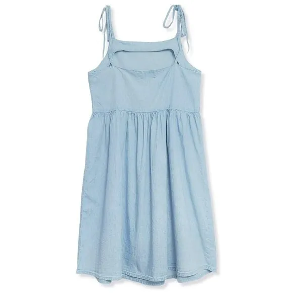 ASOS Tie Straps Lightweight Denim Mini Dress