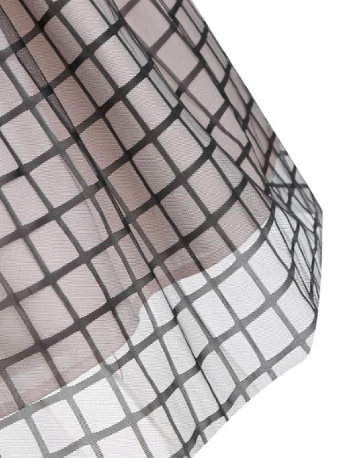 Black 1950s Plaid Mesh  Dress