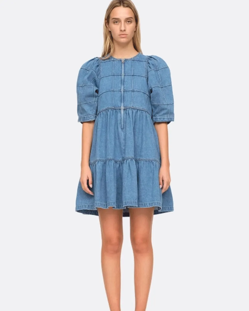 Blue Dagmar Denim Puff Sleeve Dress