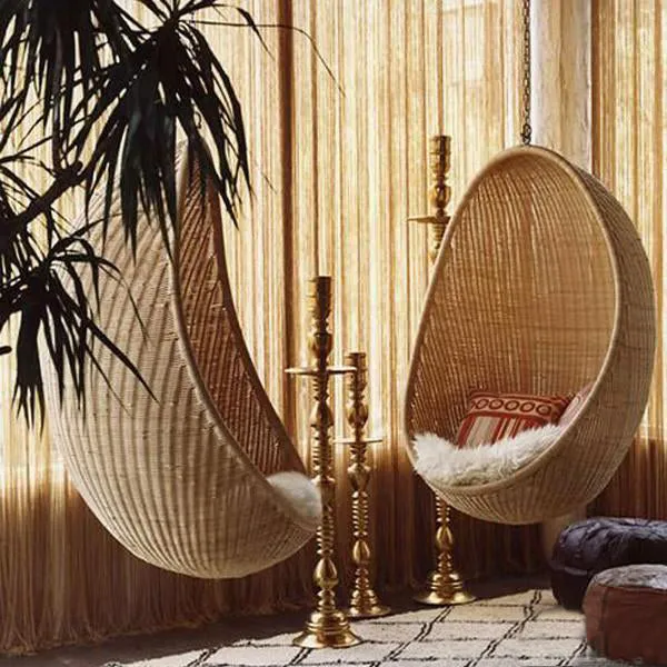 Cane & Rattan Wicker - Swing With Stand - Shell