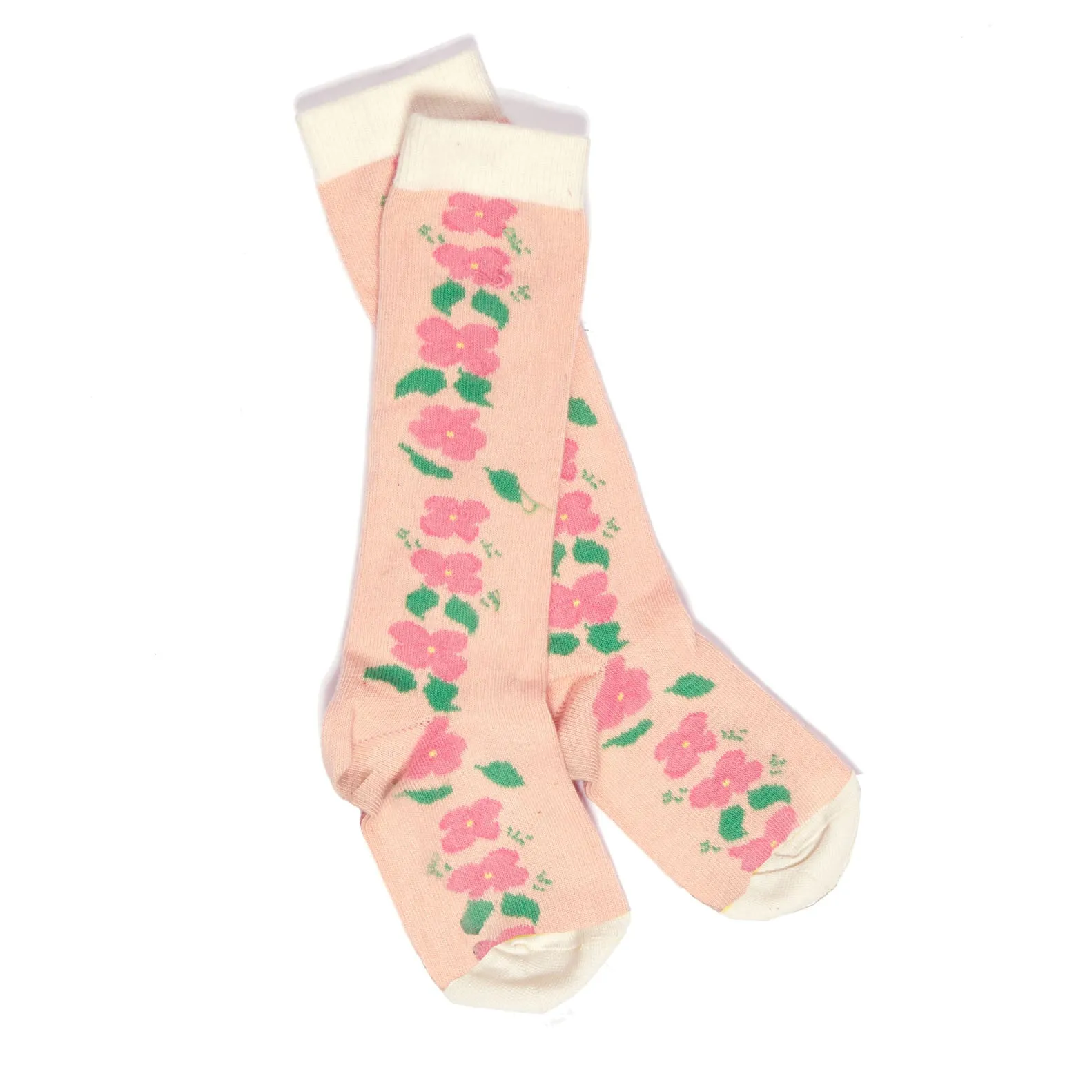 Children's Socks - Peach Floral