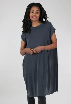 Clichee Cupro Tunic, Velvet Denim