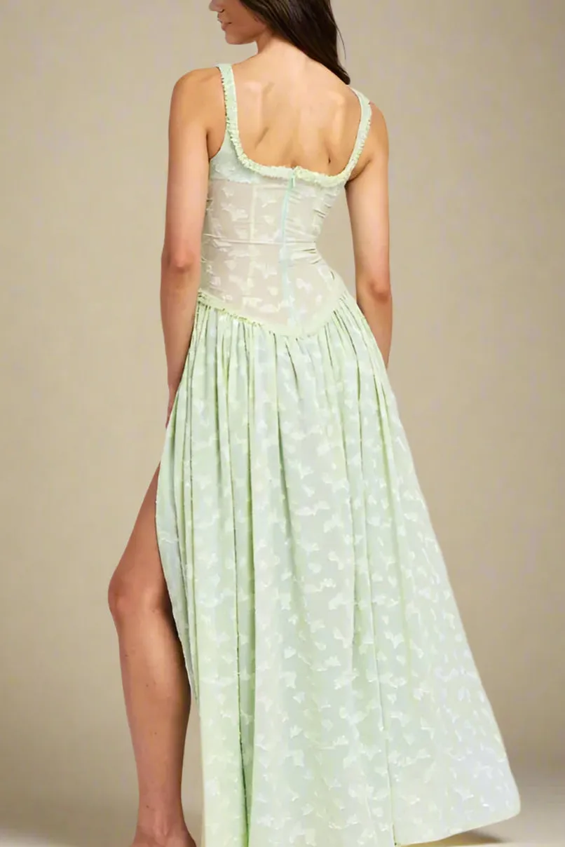 Collins Bodycon Maxi Dress - Gin Green
