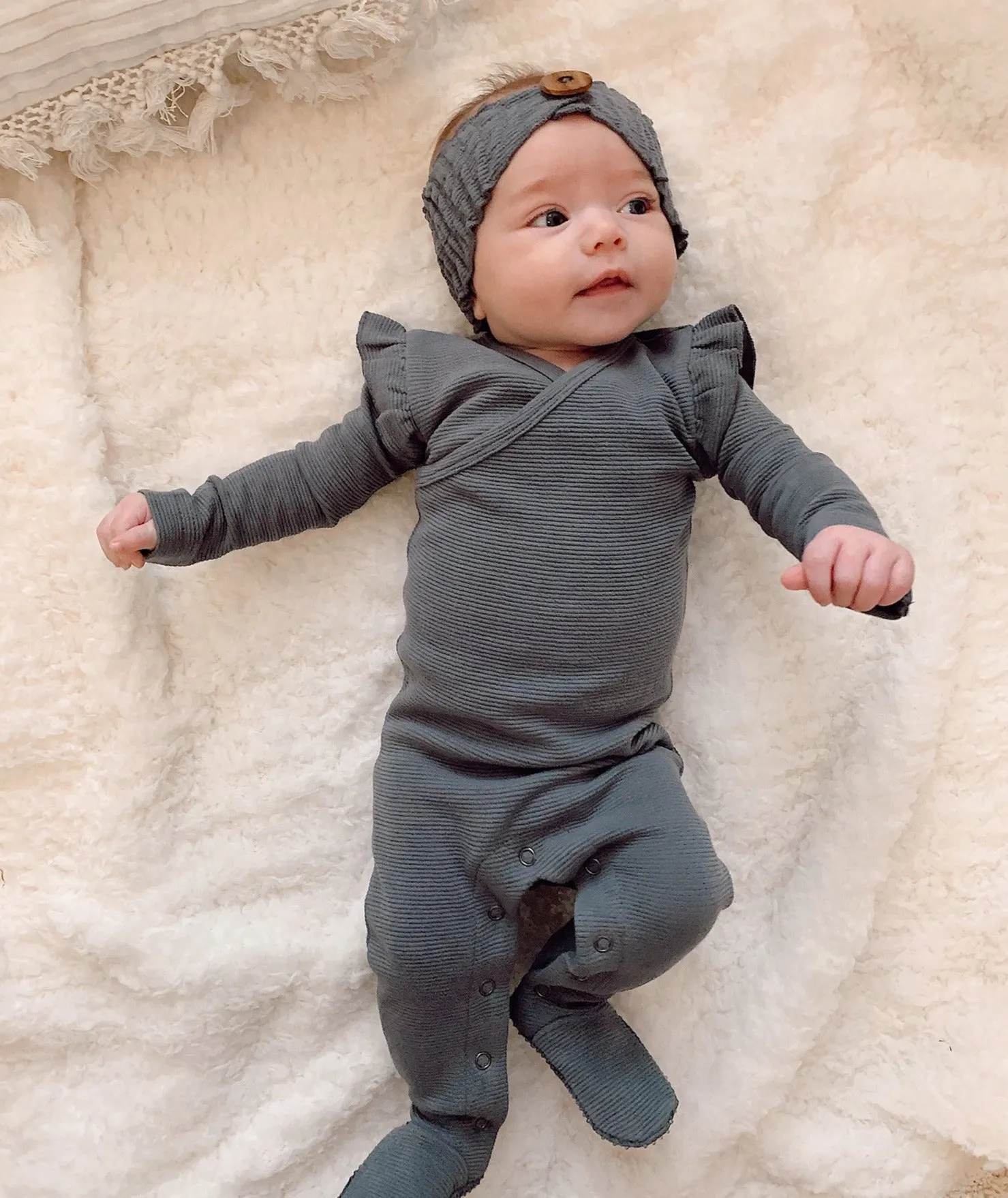 Corduroy Wrap Footies