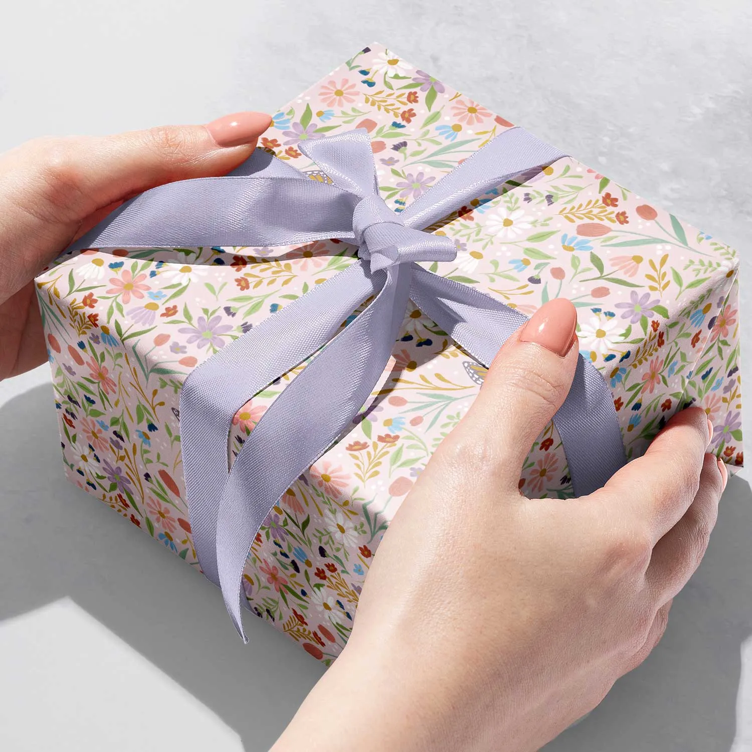 Delicate Floral Gift Wrap