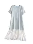 Delicate Mesh Hem Patchwork Dress