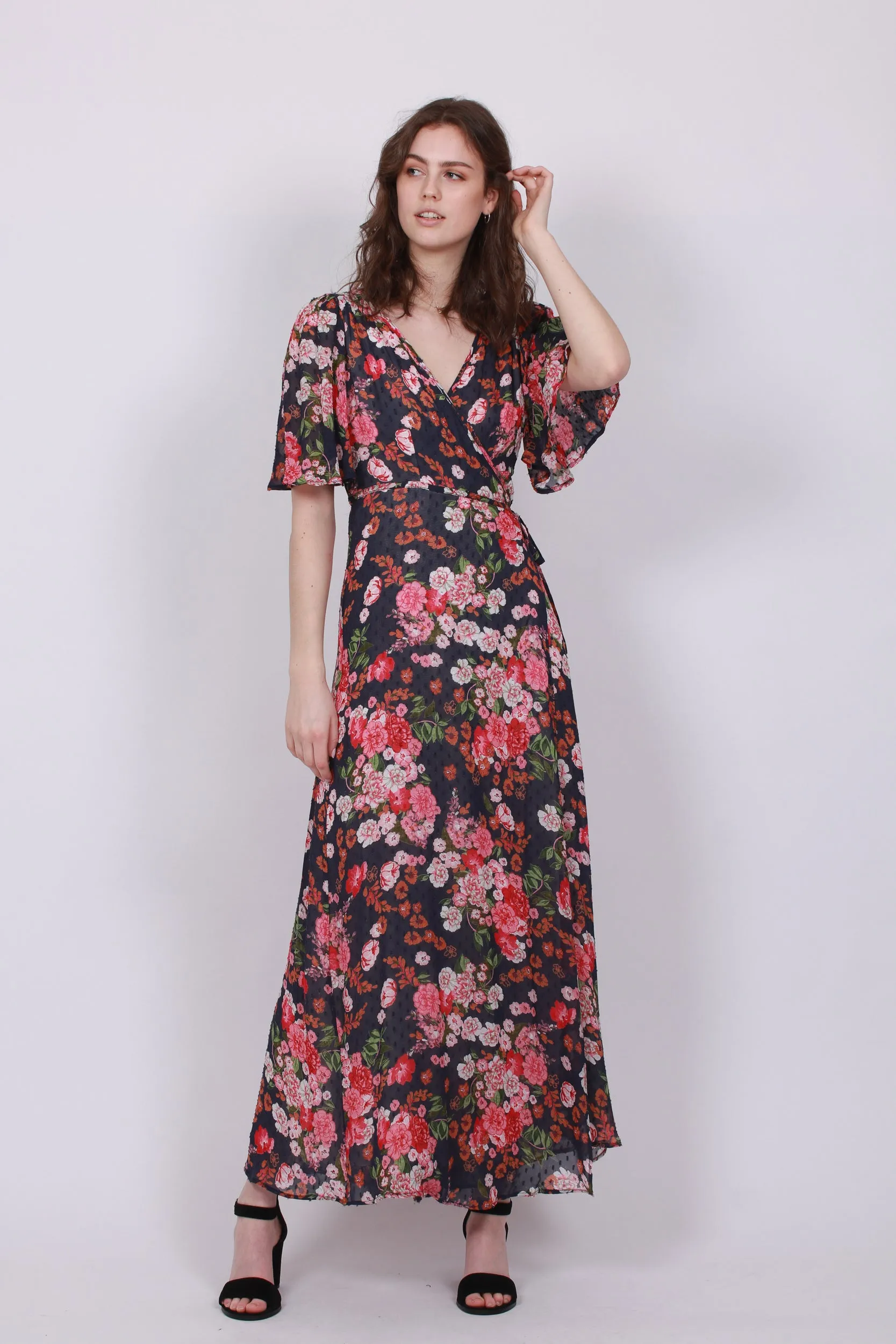 Delicate Semi Wrap Gown - Midnight Dream