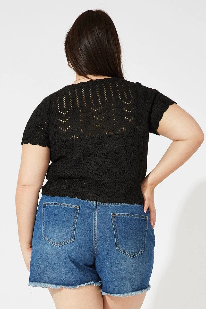 Denim Relaxed Shorts Mid Rise