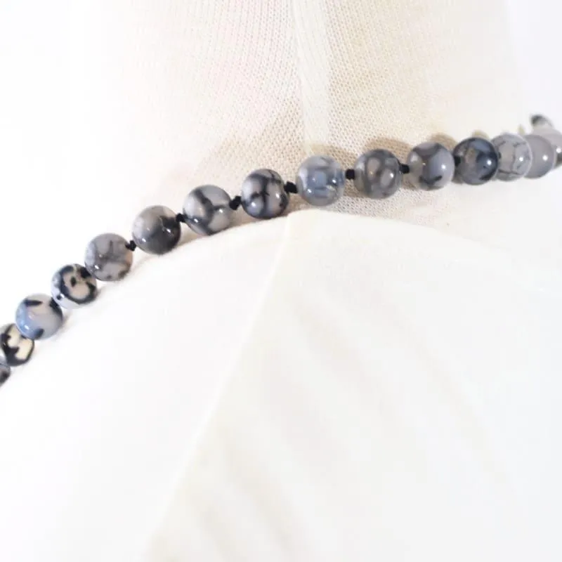Dragon Eye Agate Beaded Necklace