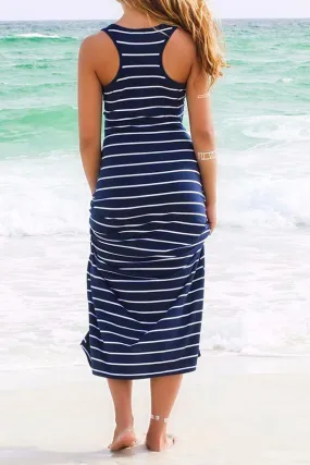 elveswallet Casual Black White Braced Midi Dress