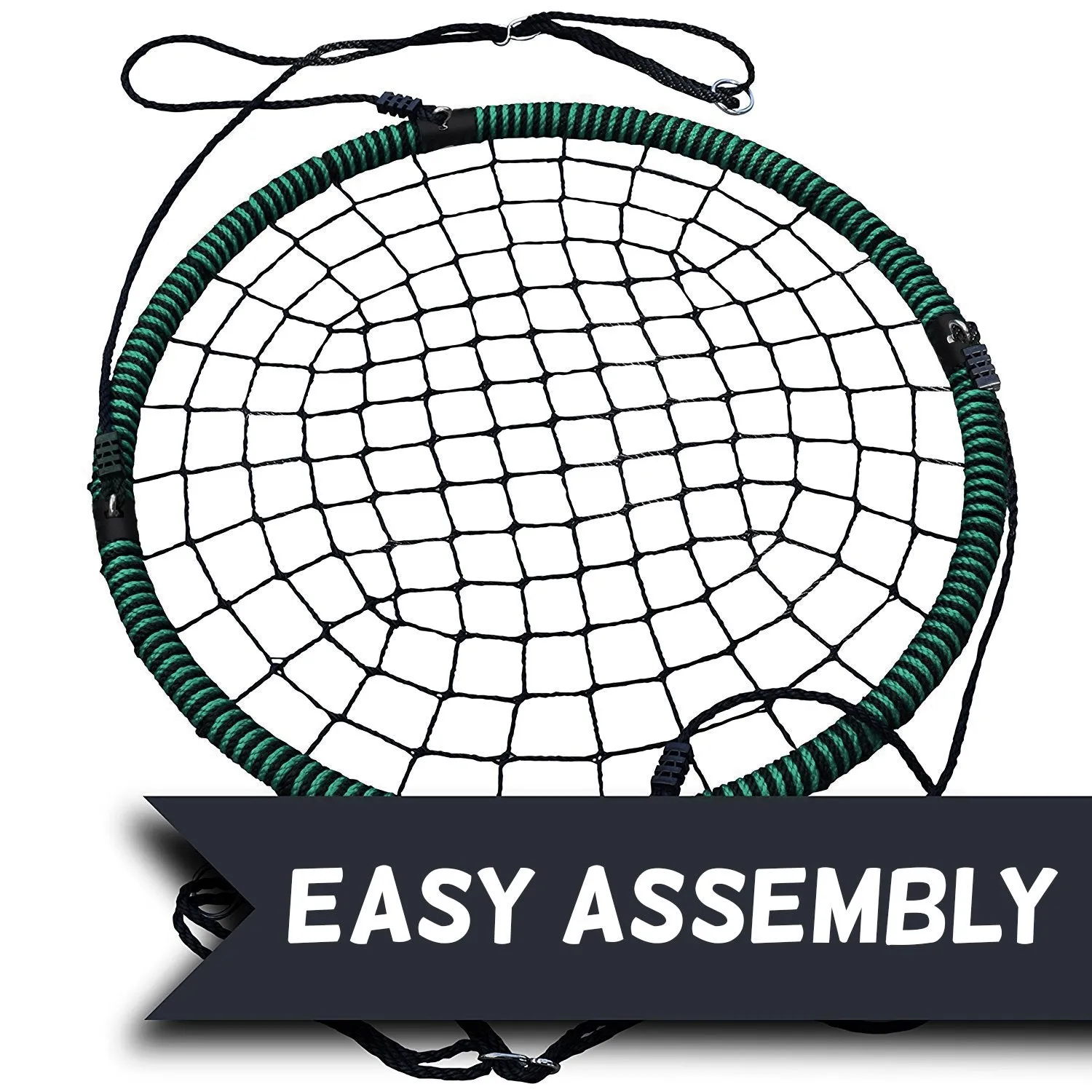 Giant Web Swing in Elite Green with Bonus Carabiners and Flags