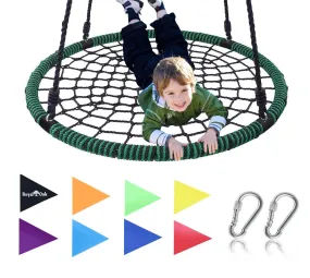 Giant Web Swing in Elite Green with Bonus Carabiners and Flags