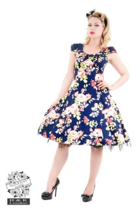Jennifer Floral Long Day Dress by Hearts and Roses