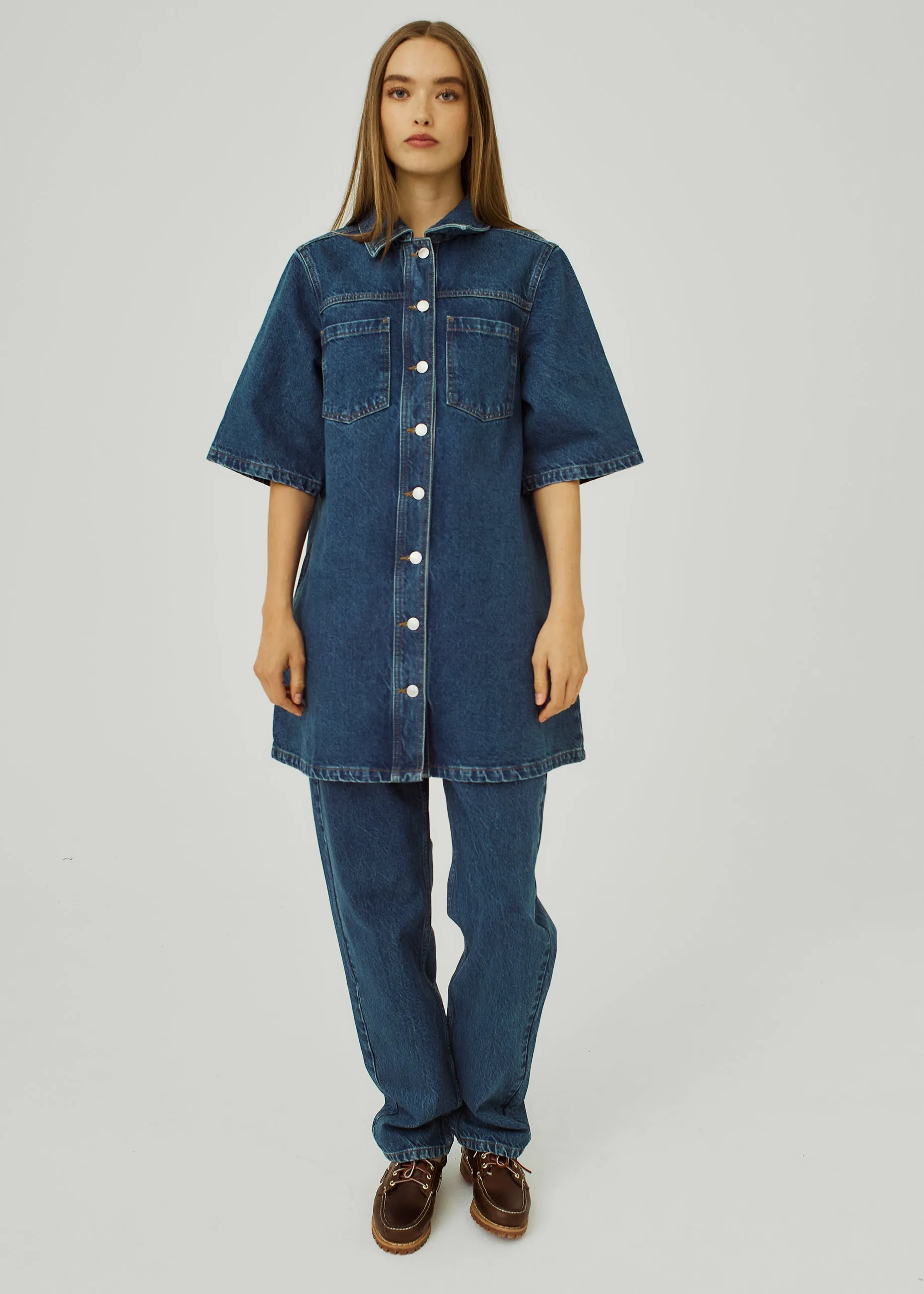 Ninni denim dress - Medium blue denim