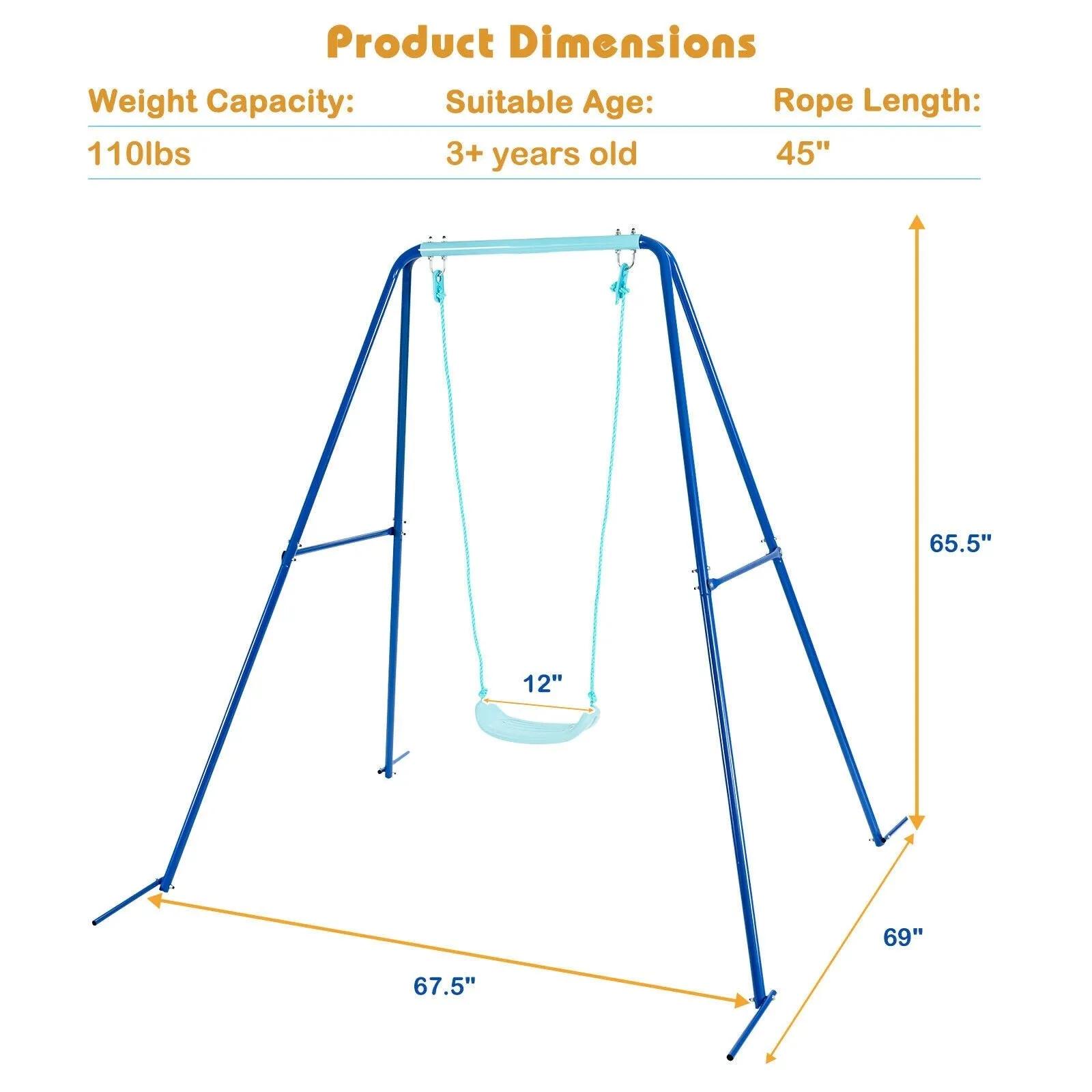 Outdoor Backyard Swing Set