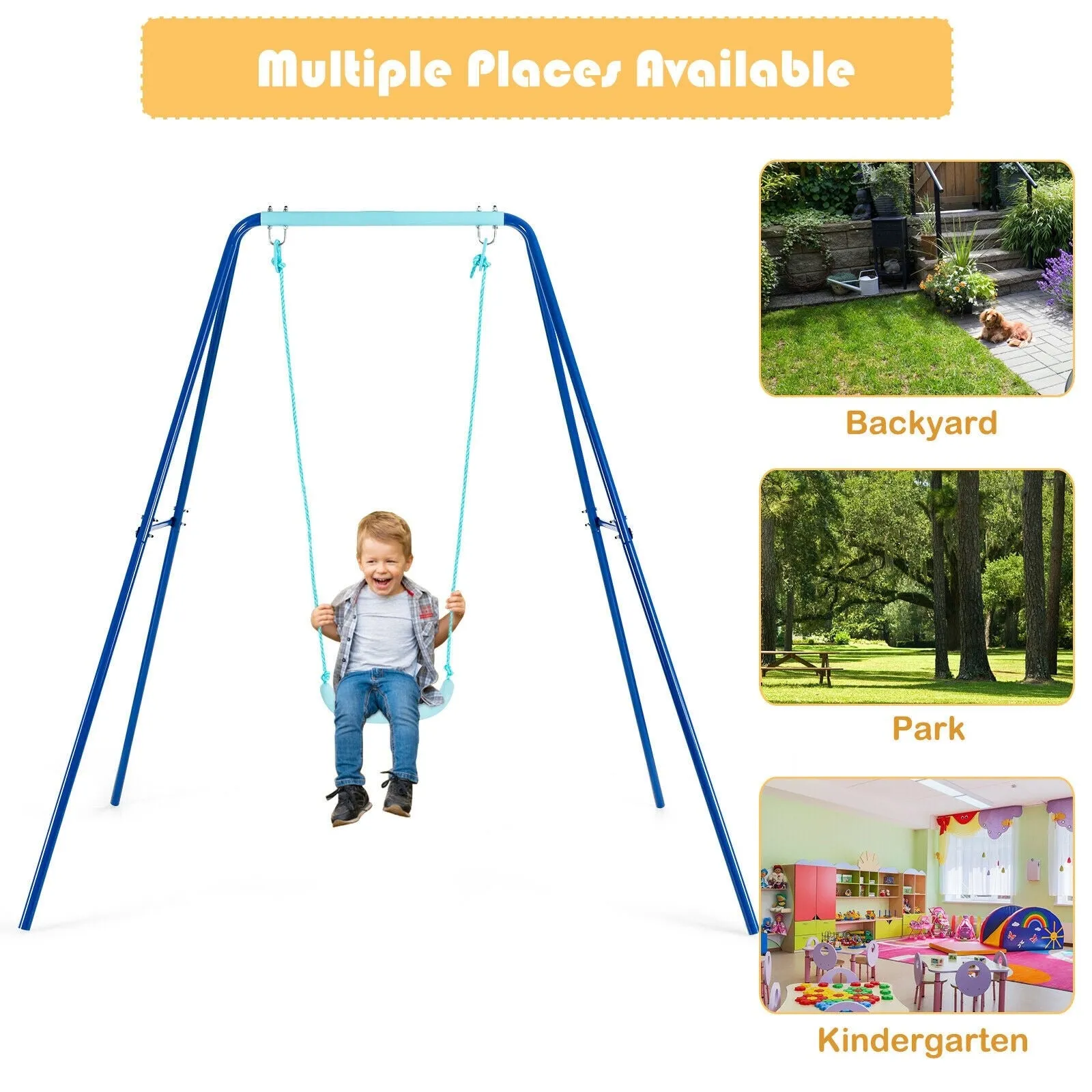 Outdoor Backyard Swing Set