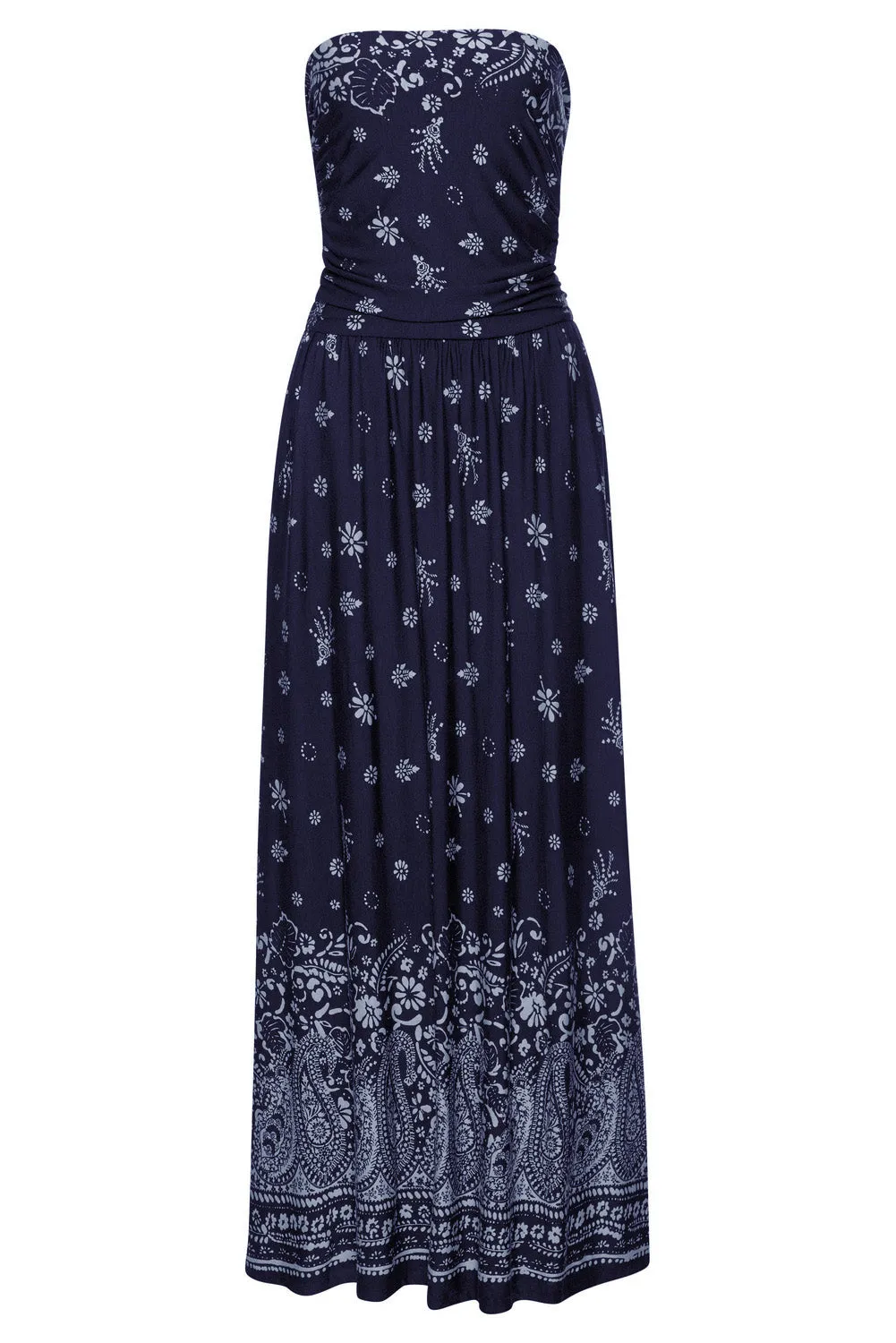 Plus Size Off-the-shoulder Floral Print Maxi Dress