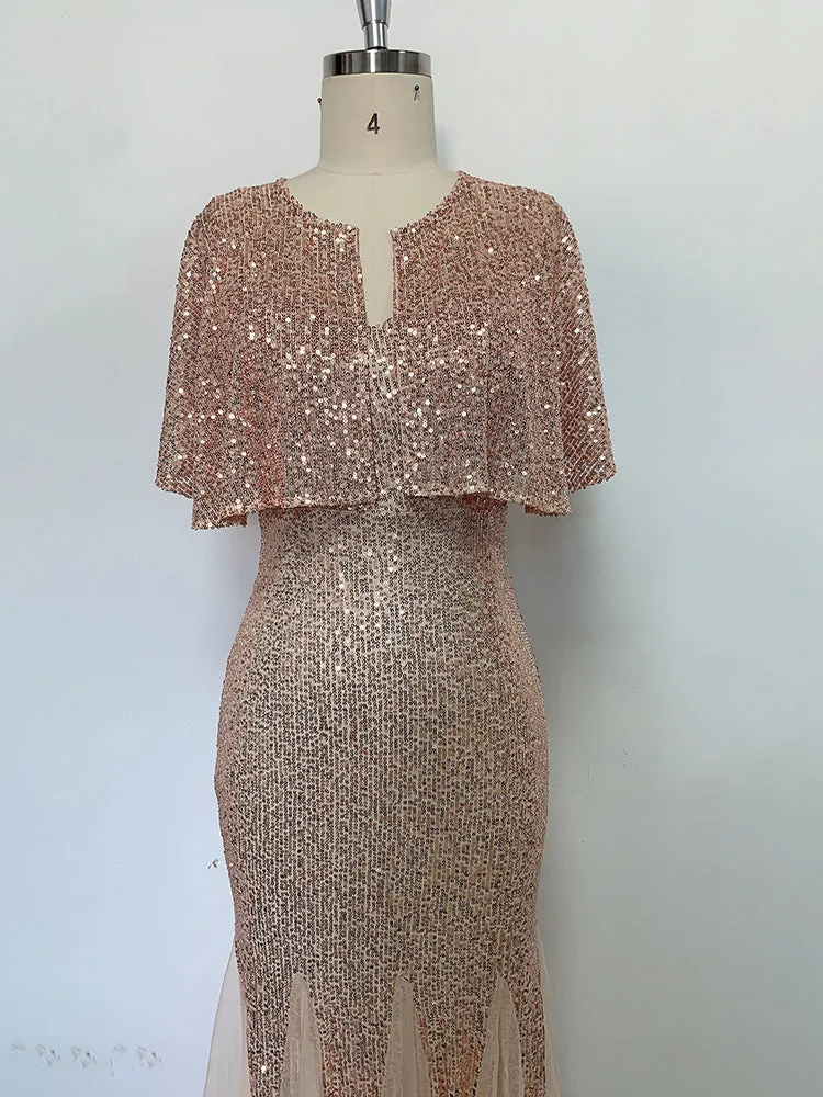 Plus Size V Neck Mermaid Burgundy Long Formal Prom Party Gown Sequins Sleeveless Evening Cocktail Dress
