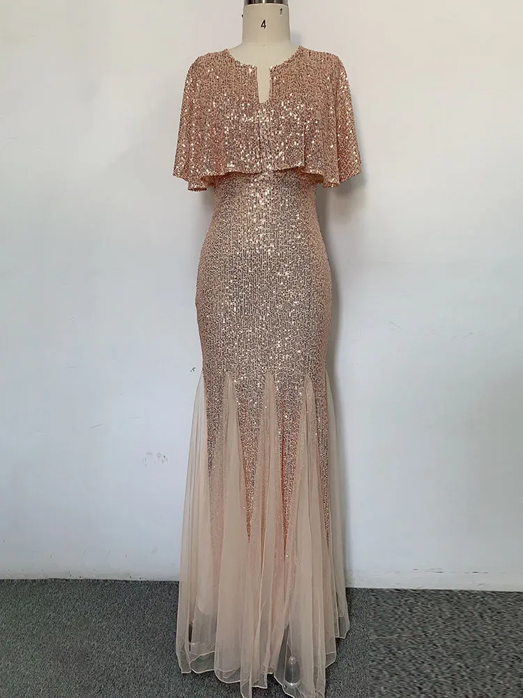 Plus Size V Neck Mermaid Burgundy Long Formal Prom Party Gown Sequins Sleeveless Evening Cocktail Dress