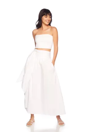 poplin wrap skirt