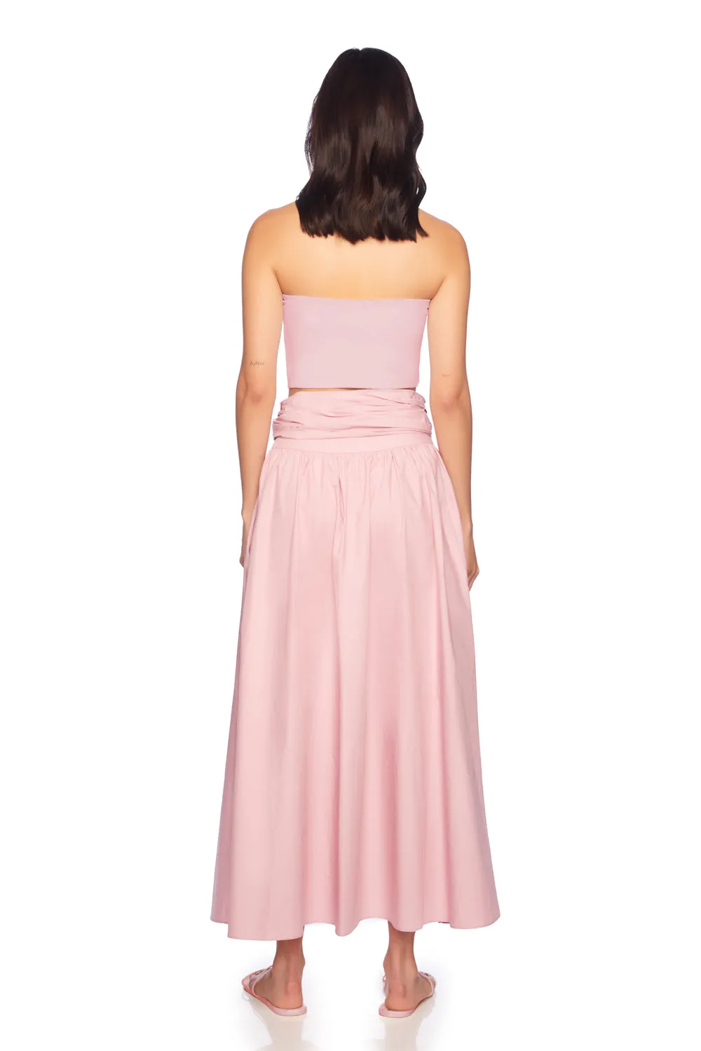 poplin wrap skirt