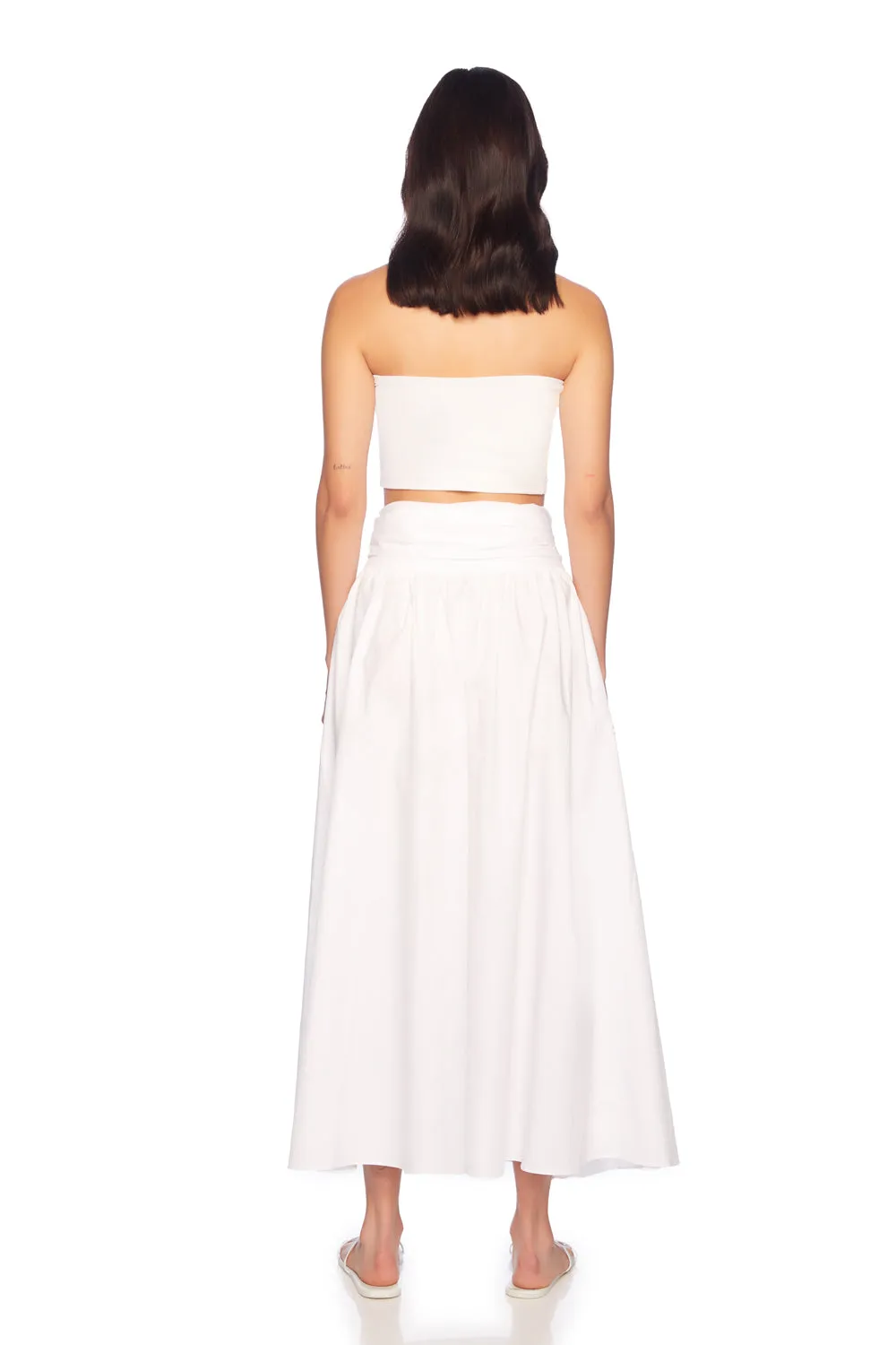 poplin wrap skirt