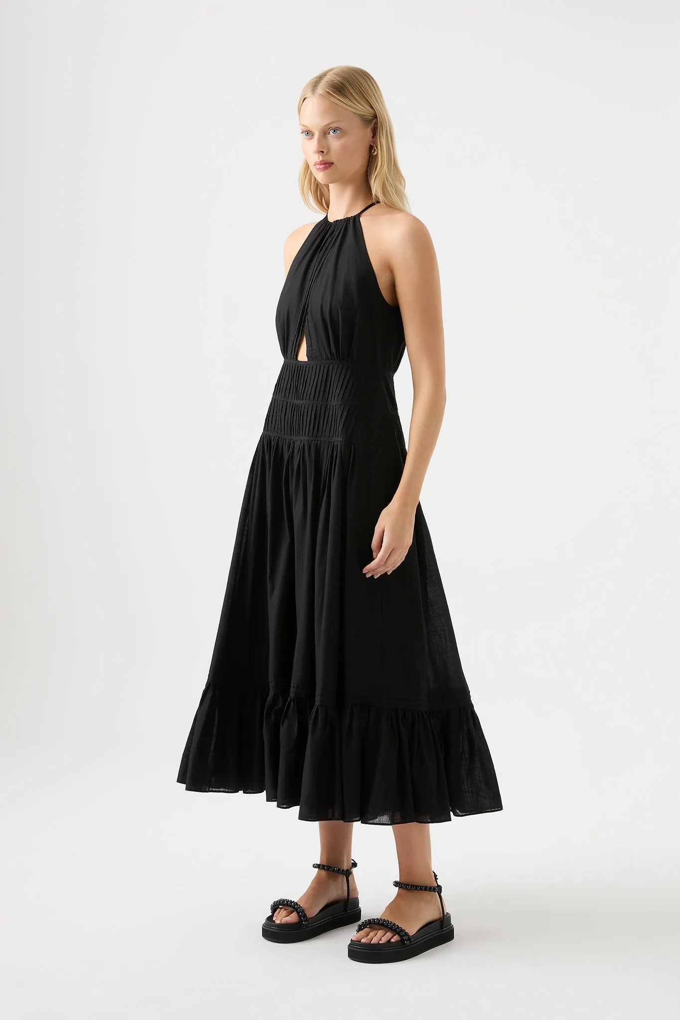 Renata Eyelash Midi Dress
