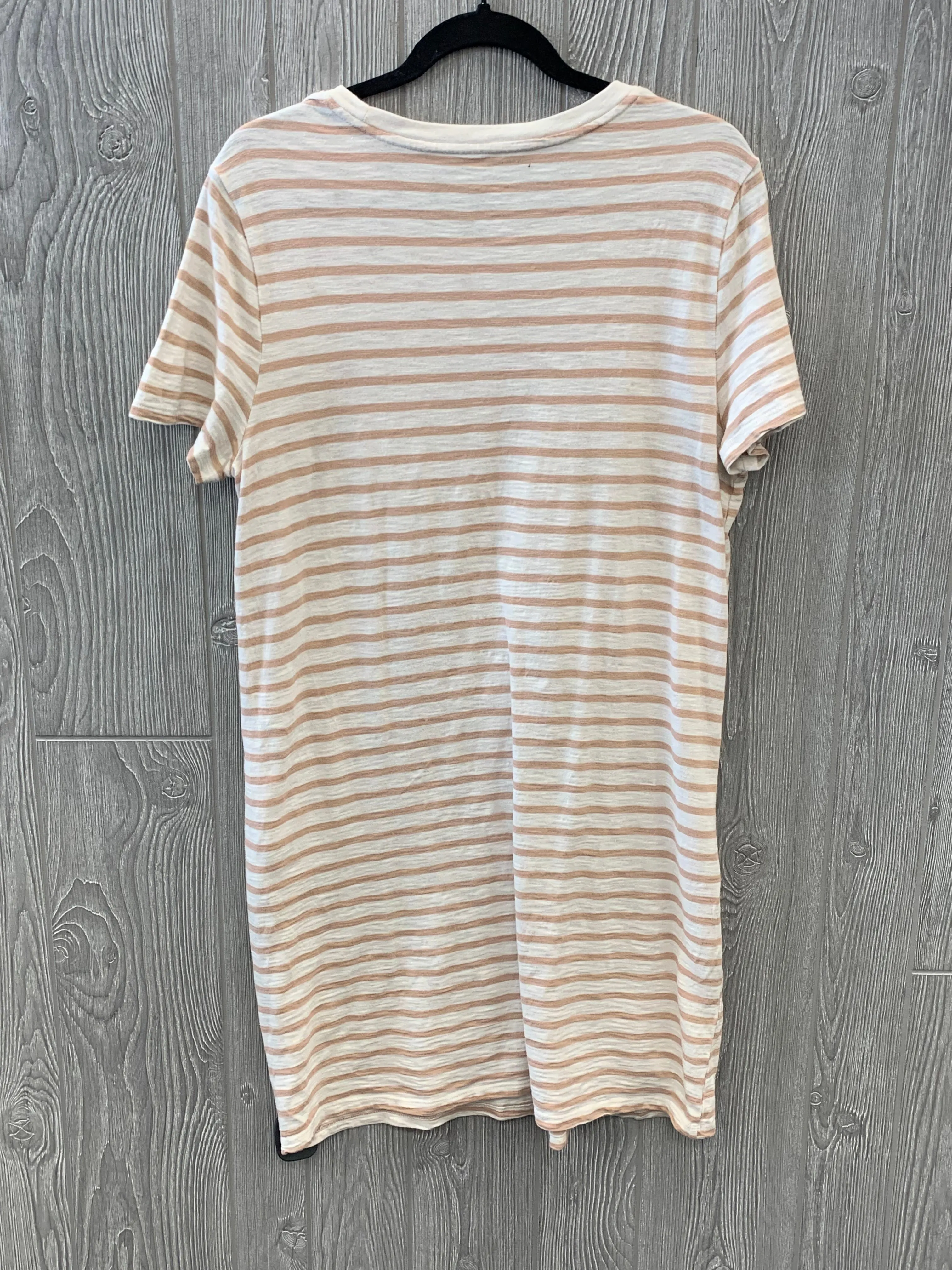 Striped Pattern Dress Casual Midi Universal Thread, Size L