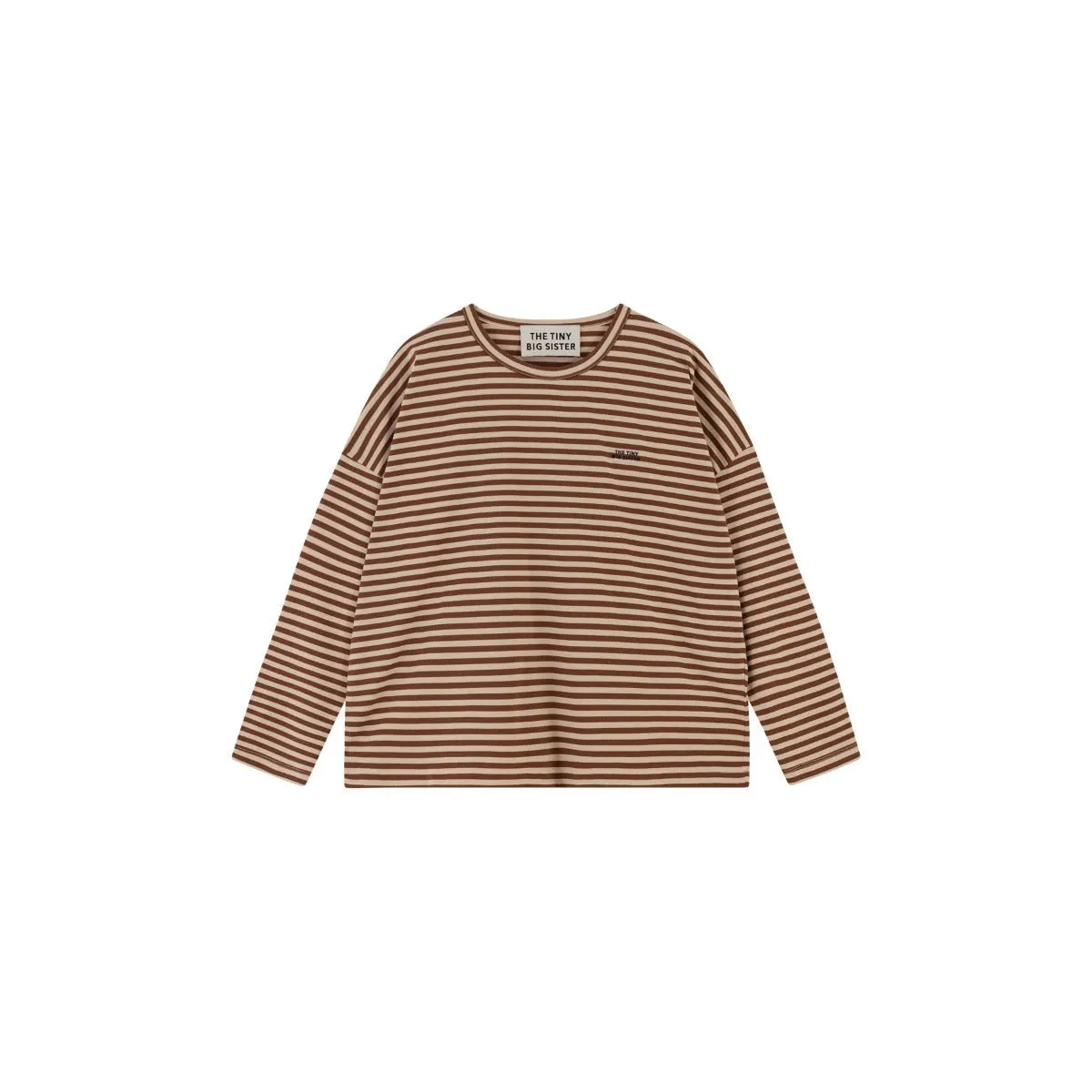 The Tiny Big Sister - Striped long-sleeved tee - chocolate & vanilla