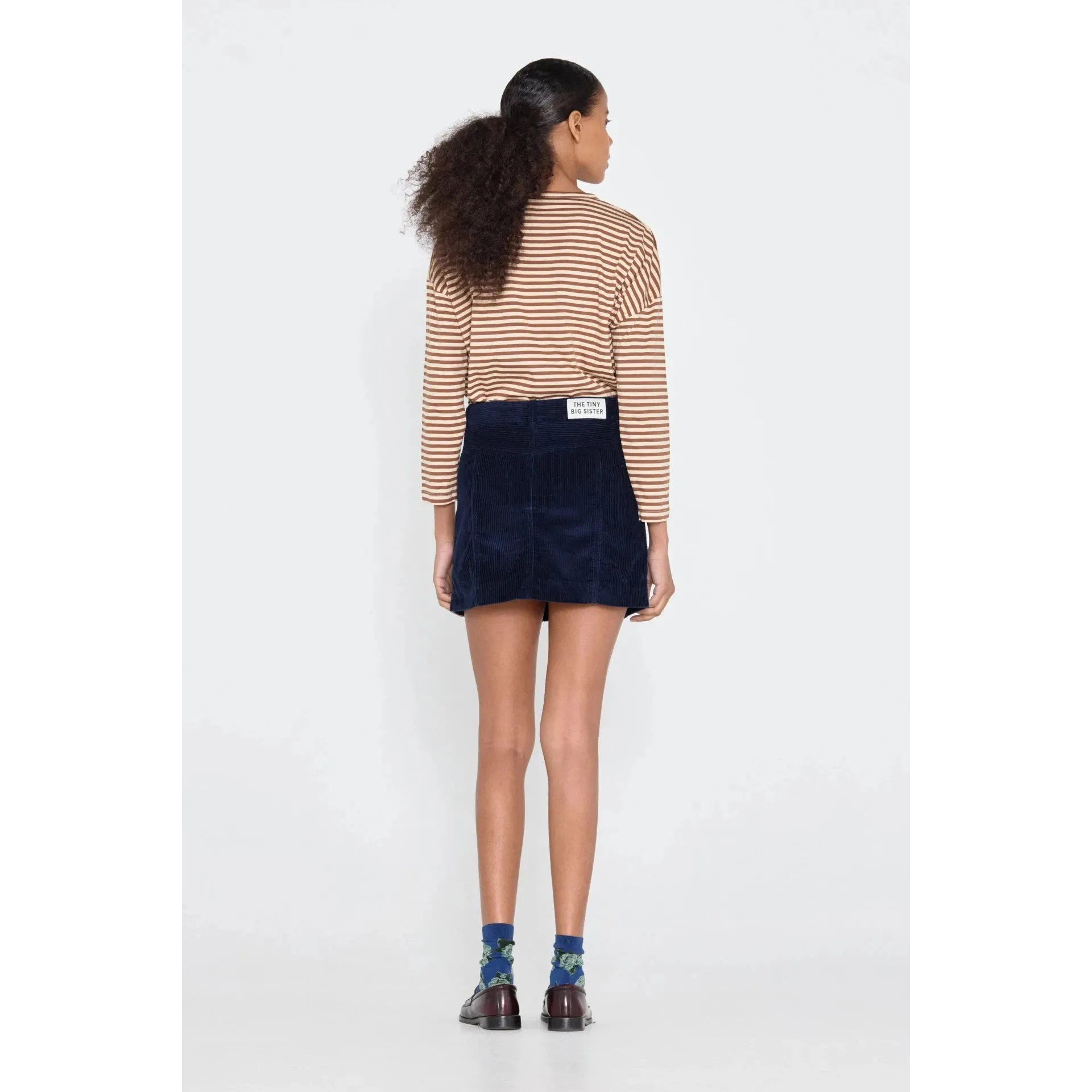 The Tiny Big Sister - Striped long-sleeved tee - chocolate & vanilla