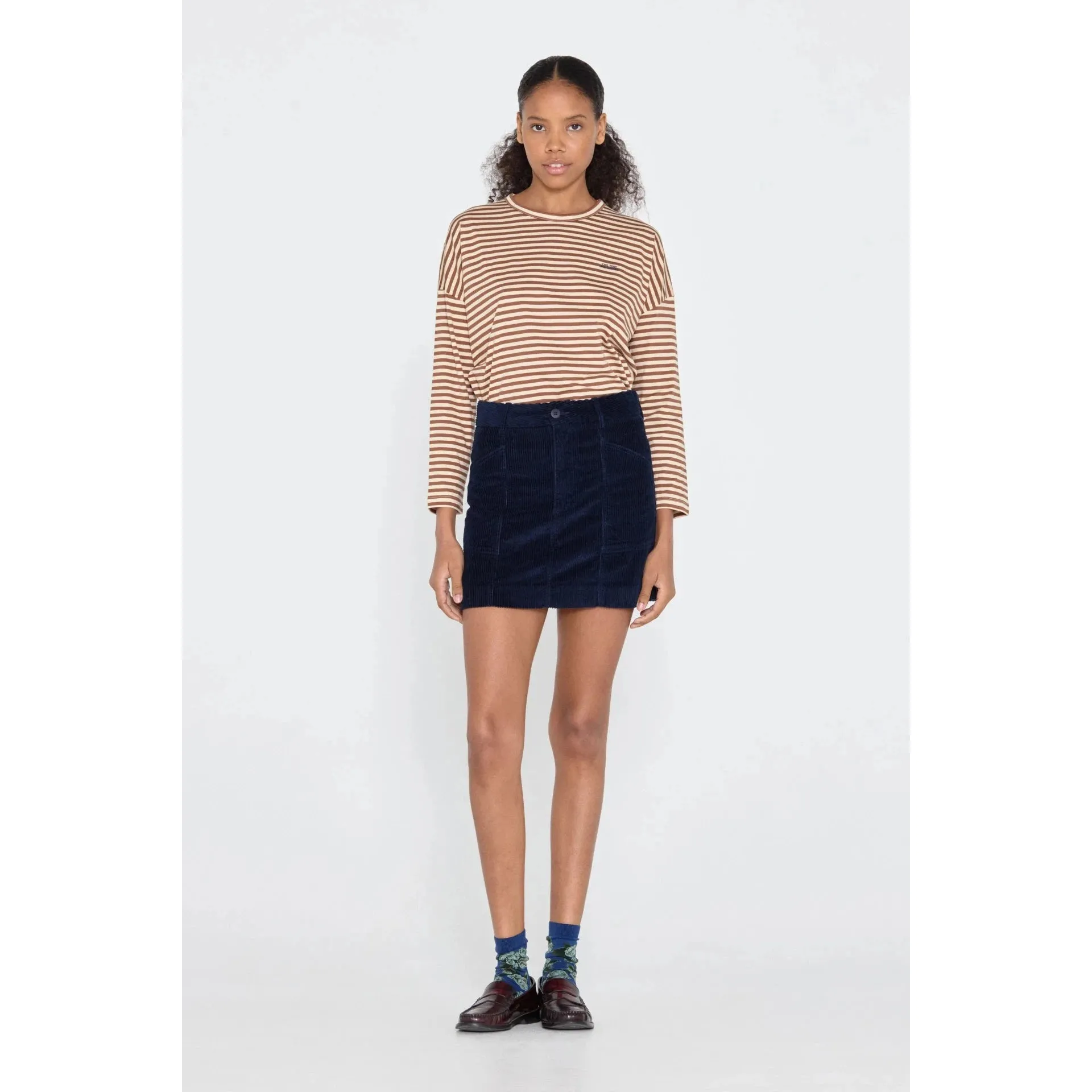 The Tiny Big Sister - Striped long-sleeved tee - chocolate & vanilla