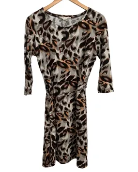 Warm Autumn Animal Print Knit Dress