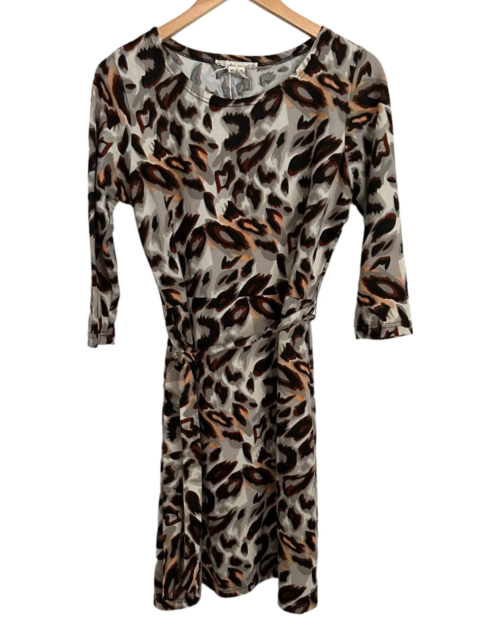 Warm Autumn Animal Print Knit Dress