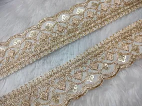 White Fancy Zari Trim